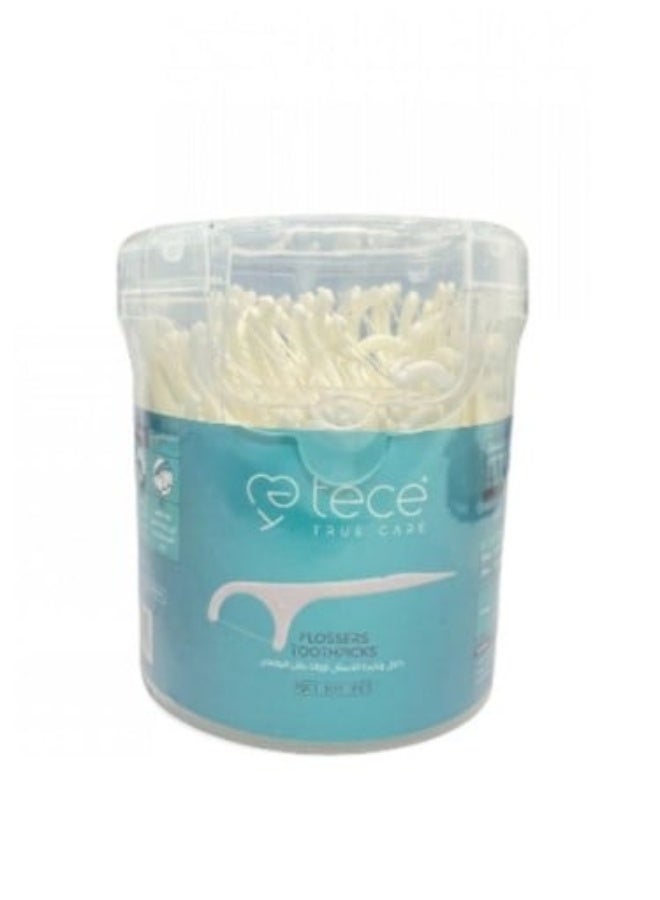 خلال وخيط أسنان لإزالة بقايا الطعام - 100 عود